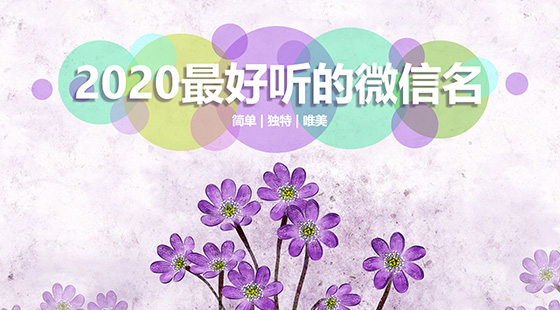 微信名字2020最好聽的網(wǎng)名