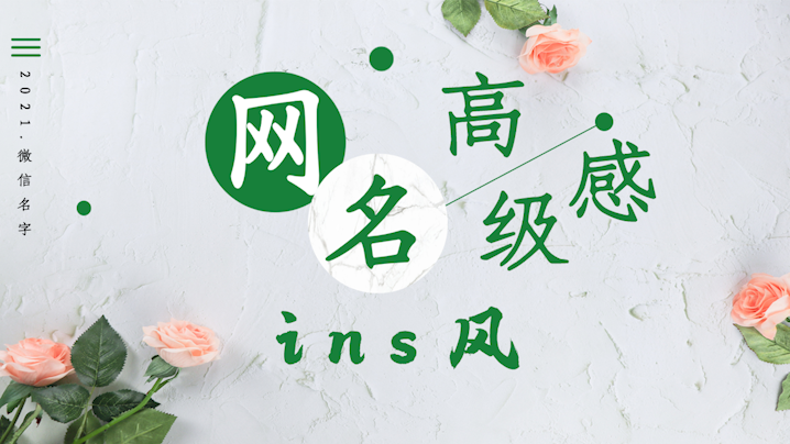 有高級(jí)感的寓意網(wǎng)名ins風(fēng)