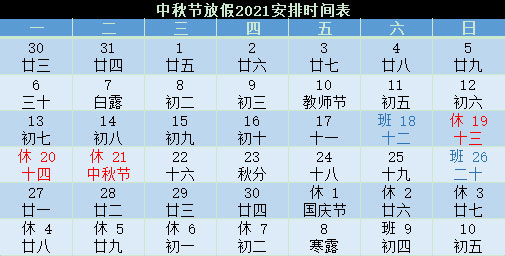 2021中秋節(jié)祝福語 中秋節(jié)是幾月幾日