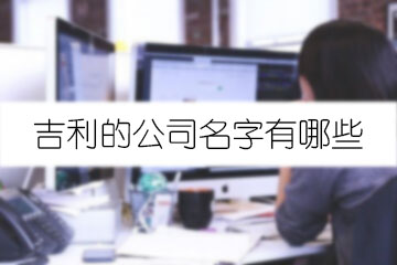 吉利的公司名字有哪些