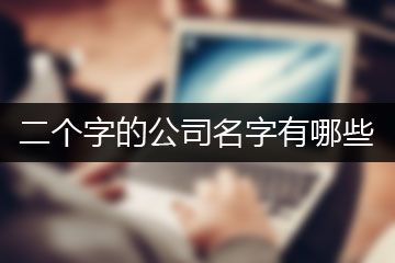 二個字的公司名字有哪些