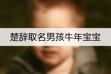 楚辭取名男孩牛年寶寶