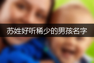 蘇姓好聽稀少的男孩名字