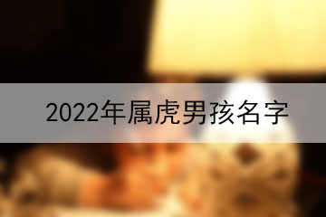 2022年屬虎男孩名字