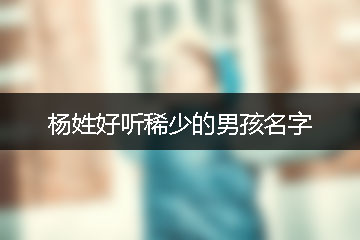 楊姓好聽(tīng)稀少的男孩名字