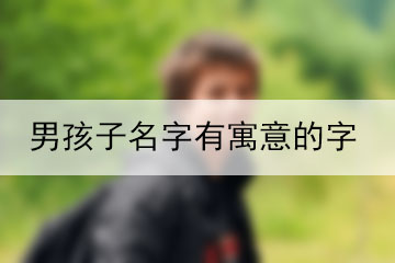 男孩子名字有寓意的字