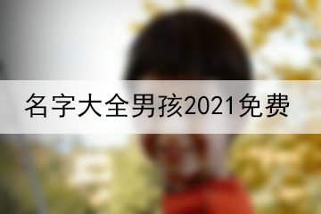 名字大全男孩2021免費