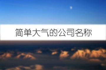 簡單大氣的公司名稱