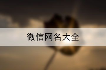 微信網(wǎng)名大全