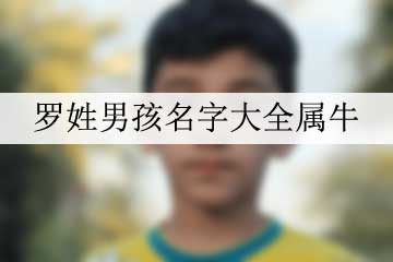 羅姓男孩名字大全屬牛