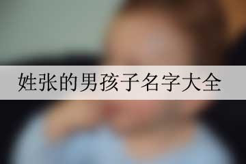 姓張的男孩子名字大全