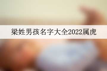 梁姓男孩名字大全2022屬虎