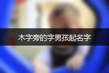 木字旁的字男孩起名字