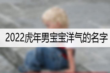 2022虎年男寶寶洋氣的名字