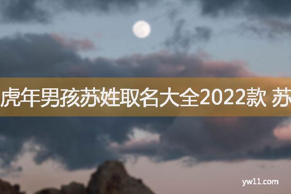 虎年男孩蘇姓取名大全2022款 蘇姓儒雅好聽名字男孩